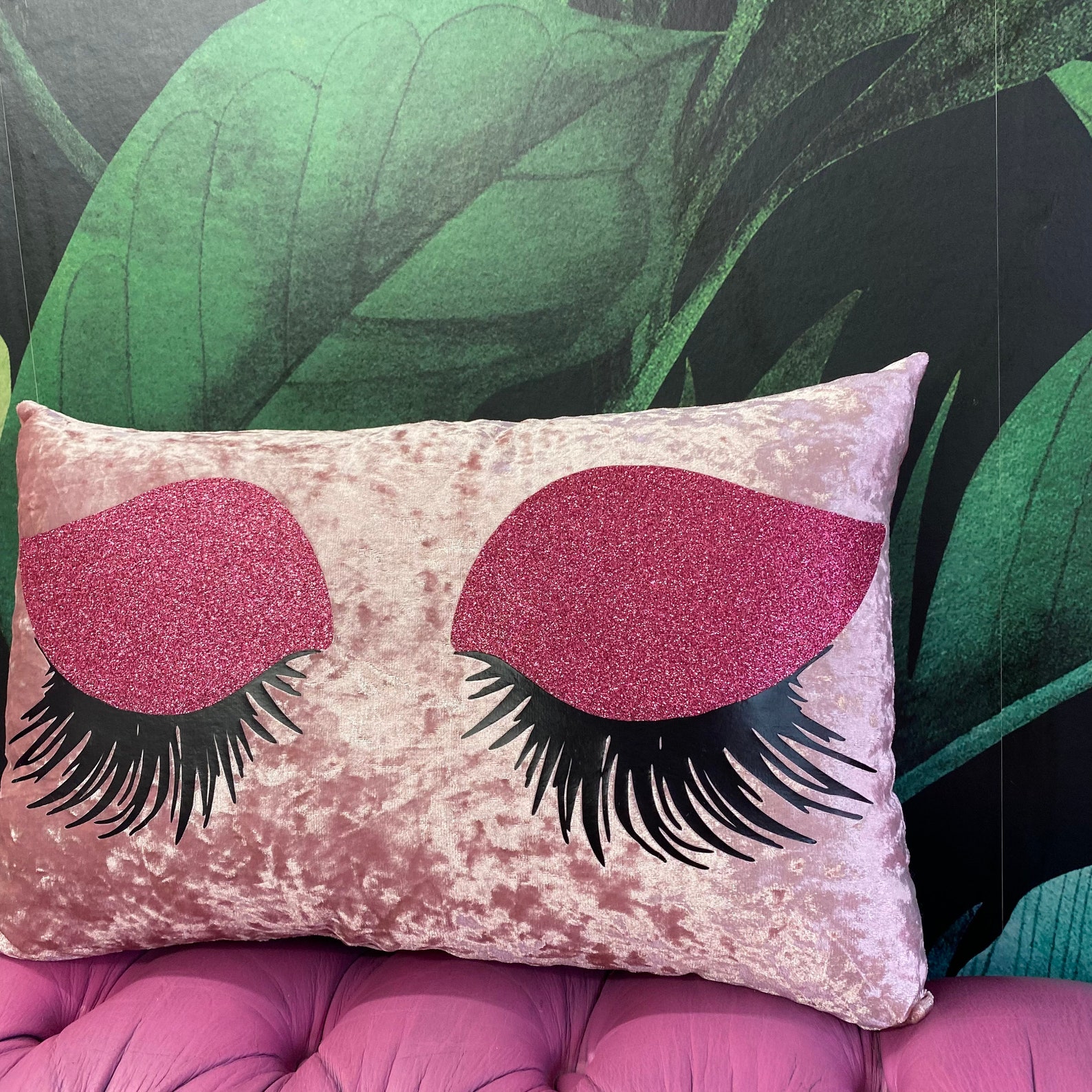 Glitter Cushion Eyelash Crushed Velvet Any Colour Pillow. Etsy