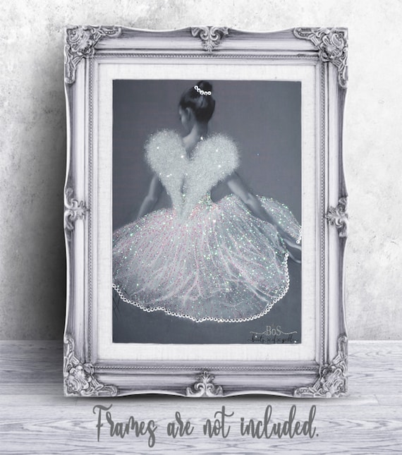 Ballerina Pink Glitter Canvas Picture. Any Size. Print ONLY Etsy UK