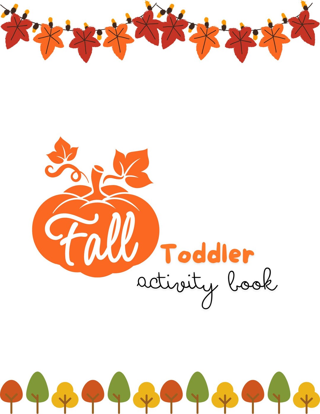 Fall Fun Journal Pages Fall Fun Toddler Leaning Journal ~ 10 Printable Pages - Etsy