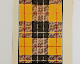 MacLeod van Lewes en Raasay Clan Tartan Vintage Color Print 1940's Schotland Schotse Clan