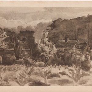 Print Norton Derbyshire by Richard Seddon 1946