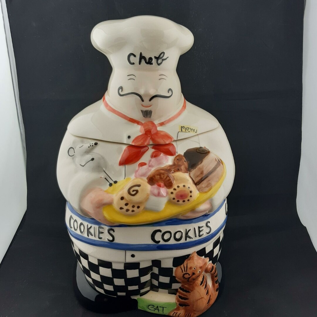 Rayware Chef Cookie Jar Large Biscuit Storage Canister Cook Etsy