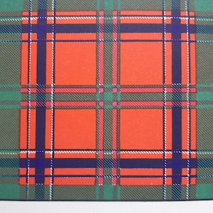 Dalzell Tartan Vintage Colour Print c 1940&#39;s Scotland Scottish Clan