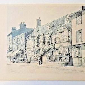 Market Hill Buckingham Stanley Anderson R.A. 1947 Vintage Print