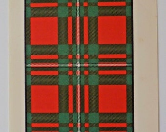 MacGregor Tartan Vintage Print 1940's Scotland Scottish Clan