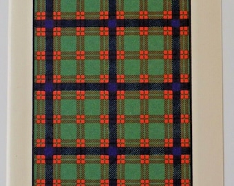 Skene Tartan Vintage Print 1940's Scotland Scottish Clan