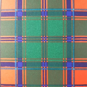 Grant Clan Tartan Vintage Farbdruck 1940 Schottland Scottish Clan