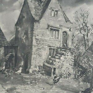 Tithe House Greet Manor Farm Winchcomb by Thomas Hennell RWS Vintage Print 1947
