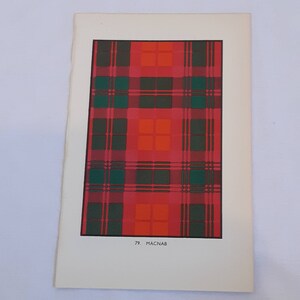 MacNab Tartan Vintage Print 1940&#39;s Scotland Scottish Clan