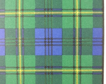 Johnston Clan Tartan Vintage Colour Print 1940's Scotland Scottish Clan