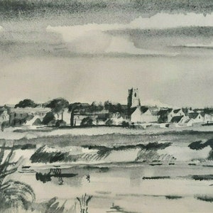 Sudbury Suffolk by Rowland Suddaby Vintage Print 1947