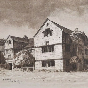 Livesey Old Hall Nr Blackburn por W Fairclough Vintage Print 1947