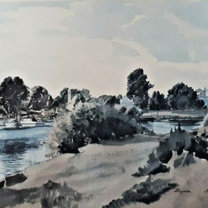 Shepperton por HA Freeth 1947 Impresión vintage