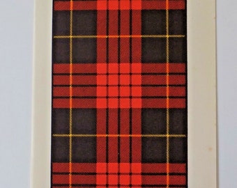 MacQueen Tartan Vintage Print jaren 1940 Schotland Schotse Clan