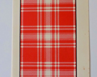 Menzies Tartan Vintage Print c1950s 1940's Scotland Scottish Clan