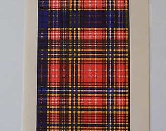 Ogilvie Tartan Vintage Print 1940's Scotland Scottish Clan Scotland Scottish Clan