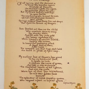 Edith Holden Vintage Botanischer Druck Zum Kuhslip Gedicht von Alfred Hayes