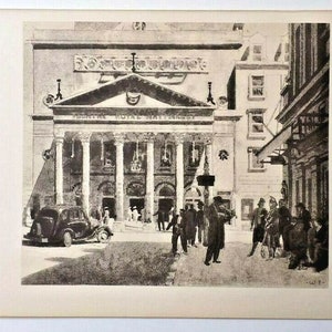 Haymarket Theatre SW1 Walter Bayes RWS 1947 Vintage Print