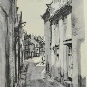 Haggersgate Whitby Yorkshire por John Cooper Impressão vintage 1947