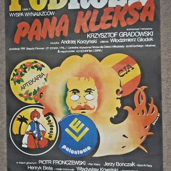 Podroze Pana Kleksa 1980s Polish Movie Film Poster