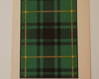 MacArthur Tartan Vintage Farbdruck 1940er Jahre Scotland Scottish Clan