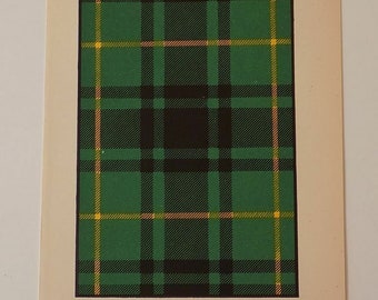 MacArthur Tartan Vintage Colour Print 1940's Scotland Scottish Clan