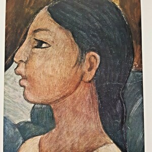 Kopf des Mädchens von Sugar Cane Rivera Farbdruck 1950er Jahre 31 1/2 cm x 24 cm