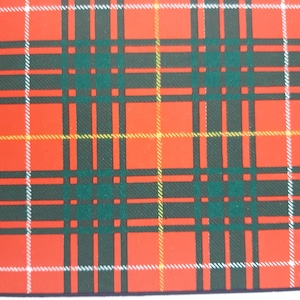 Bruce Tartan Vintage Print c 1940s Scotland Scottish Clan Scotland Scottish Clan