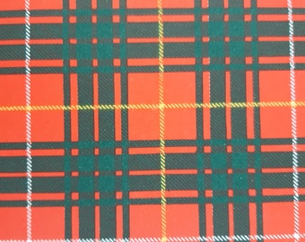 Bruce Tartan Vintage Print c 1940 Escocia Clan escocés Escocia Clan escocés