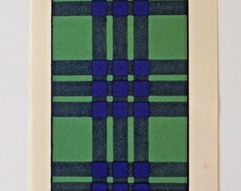 Montgomerie Tartan Vintage Colour Print 1940's Scotland Scottish Clan Scotland Scottish Clan