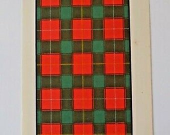 MacFie Tartan Vintage Druck 1940er Schottland Scottish Clan