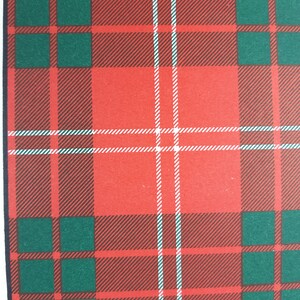 Crawford Tartan Vintage Colour Print 1940&#39;s Scotland Scottish Clan