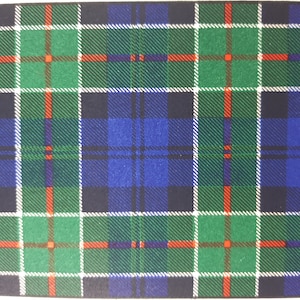 Colquhoun Tartan vintage Color Print 1940's Scotland Scottish Clan