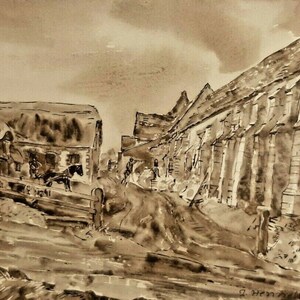 Tithe Barn Wyke by Thomas Hennell Print 1947