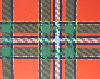Drummond Tartan Vintage Colour Print 1940&#39;s Scotland Scottish Clan