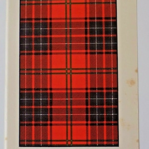 Wemyss Tartan Vintage Print 1940&#39;s Scotland Scottish Clan