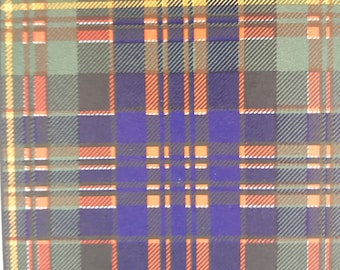 Carnegie Clan Tartan Vintage Farbdruck 1940er Schottland Scottish Clan