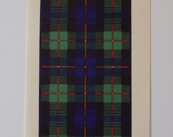 Murray Tartan Vintage Print 1940's Scotland Scottish Clan Scotland Scottish Clan