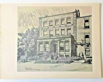 Montrose House The Back Petersham by W Fairclough 1947 Vintage Print