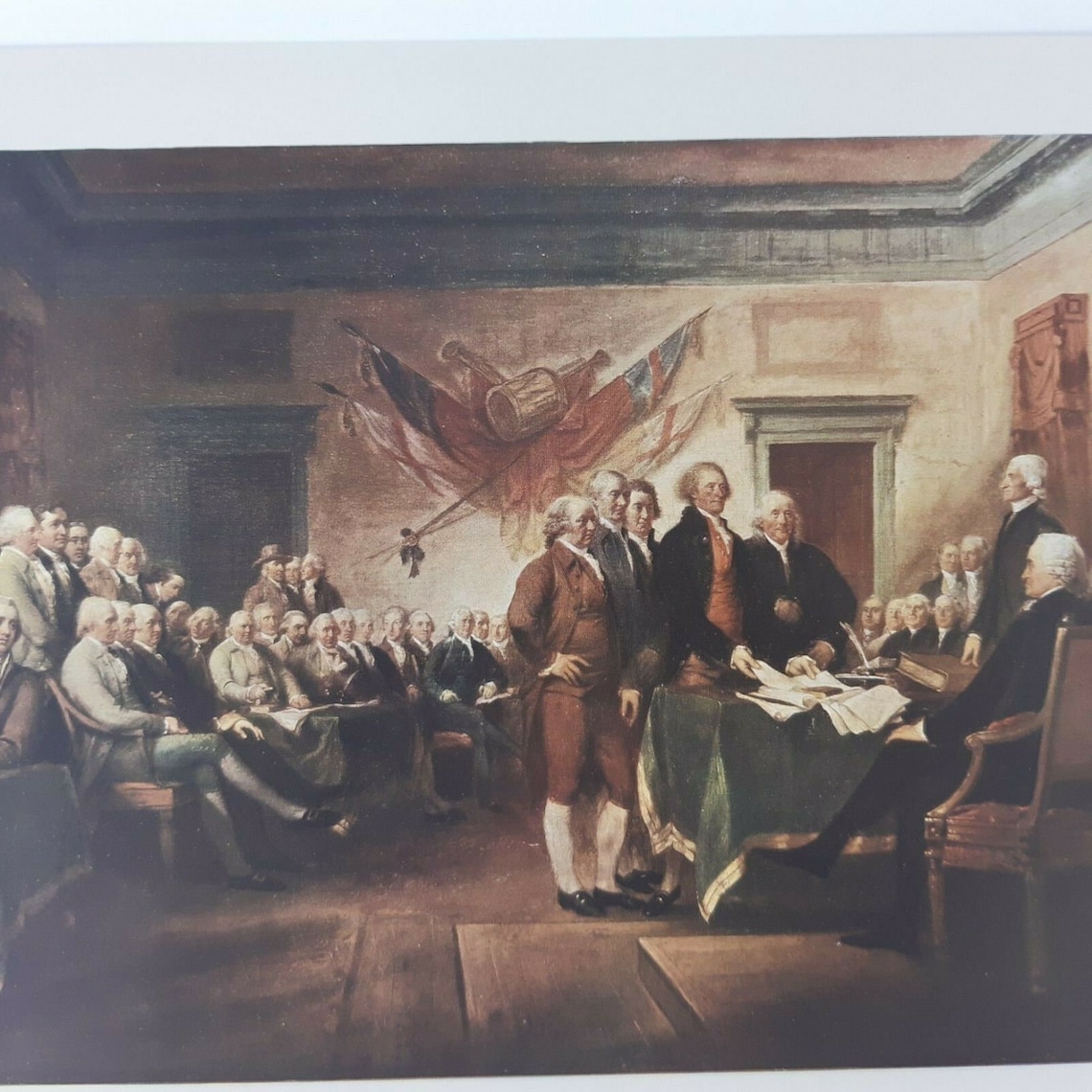 The Declaration of Independence by Trumbull Vintage Print Etsy