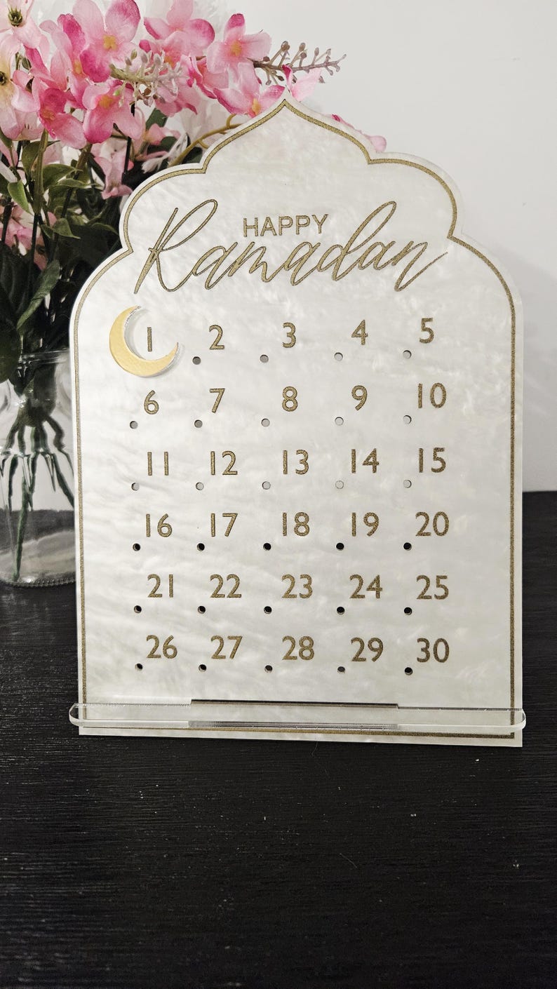 Ramadan Calendar: Acrylic and Magnetic Ramadan Decoration, Ramadan Decor Bild 14