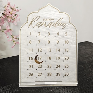 Ramadan Calendar: Acrylic and Magnetic Ramadan Decoration, Ramadan Decor