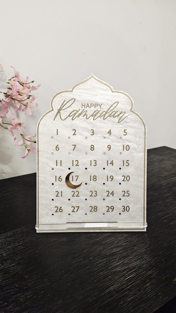 Ramadan Calendar: Acrylic and Magnetic Ramadan Decoration, Ramadan Decor