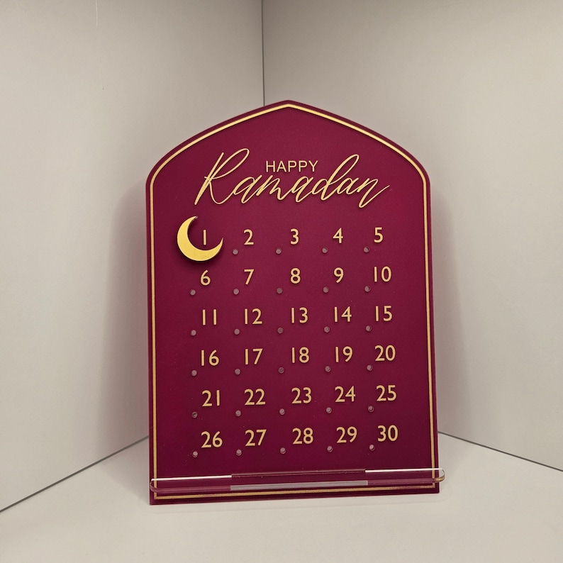Ramadan Calendar: Acrylic and Magnetic Ramadan Decoration, Ramadan Decor Bild 16