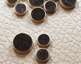 Deer Antler Buttons - All Sizes - Real Deer Antler Buttons BR9 - 2 hole  - Natural Craft Supplies