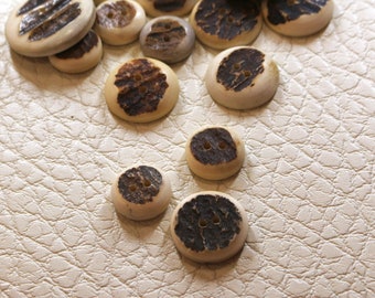 Handcrafted Deer Antler Sewing Buttons – Natural 2-Hole Design