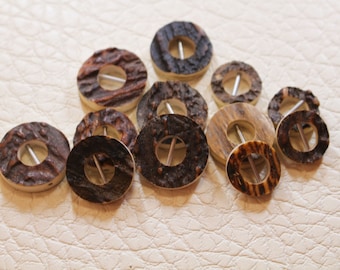 Deer Antler Buttons - Various Sizes - Natural Sewing Supplies - Buttons With Metal