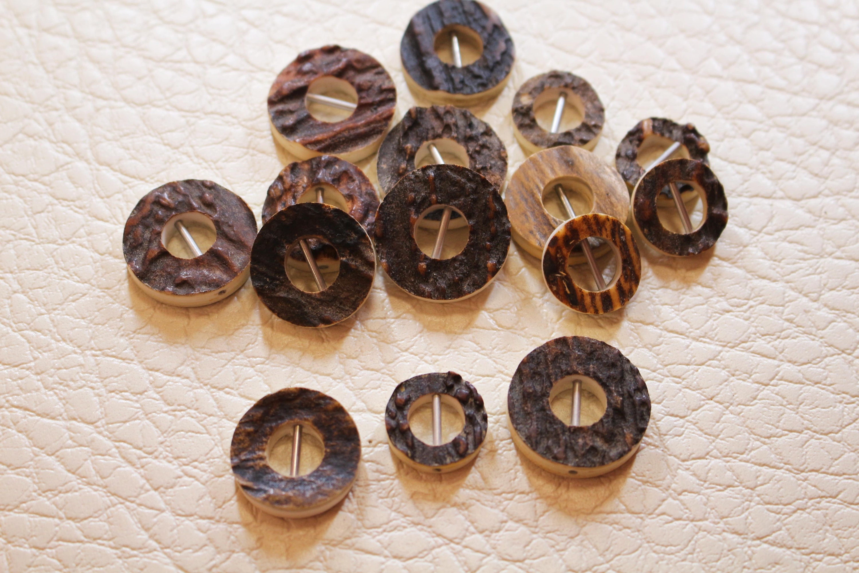 Deer Antler Buttons - Various Sizes - Natural Sewing Supplies - Buttons ...