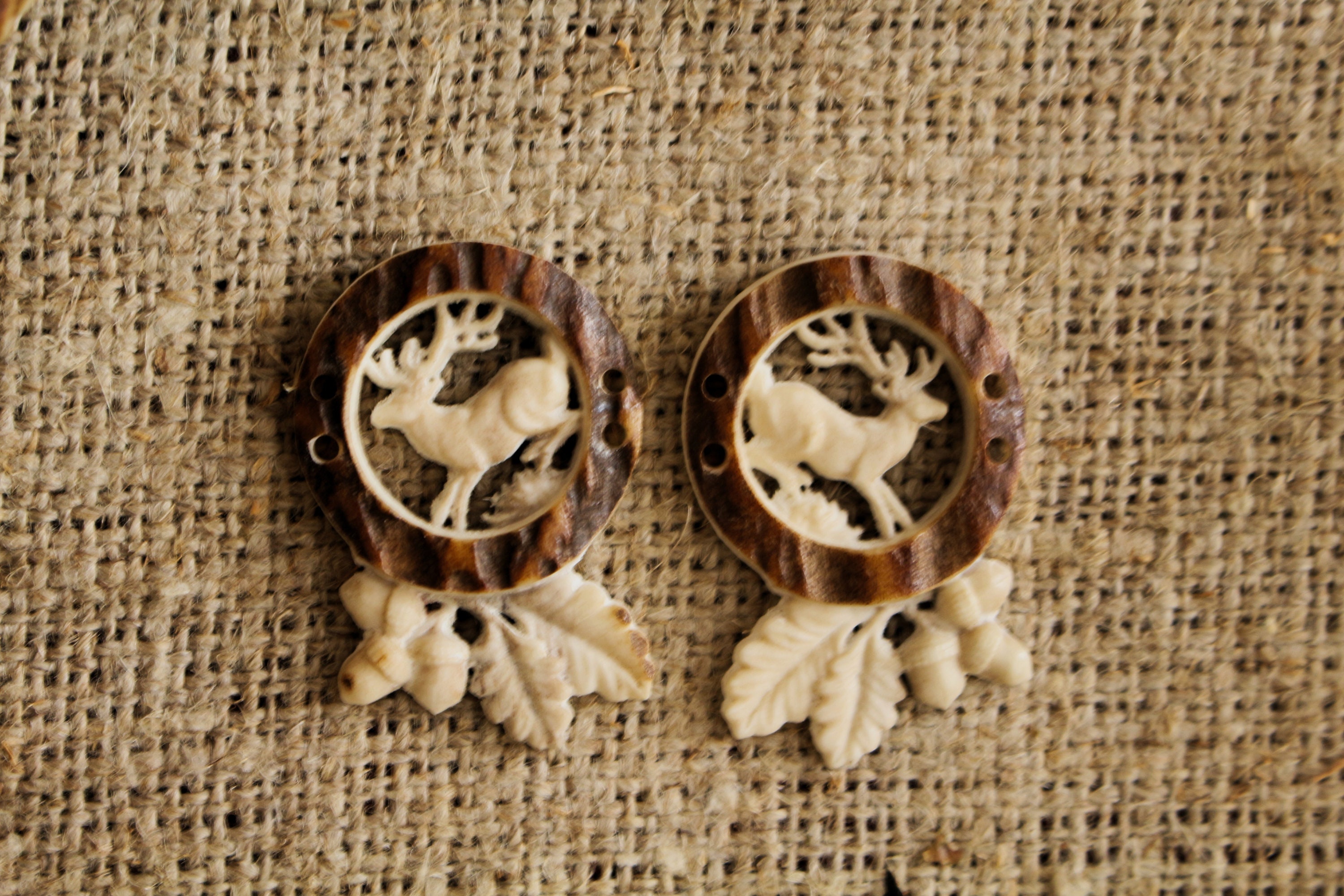 Handmade antler buttons Antler Buttons Elk horn buttons Etsy