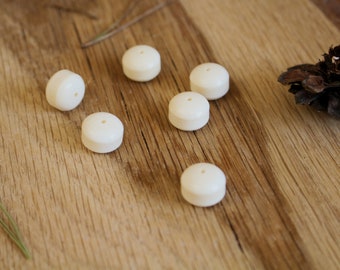 Handmade Polished Cattle Bone Beads, 10/13mm